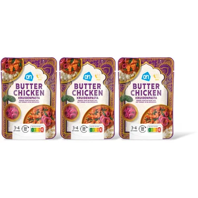 AH Butter chicken kruidenpasta 3-pack