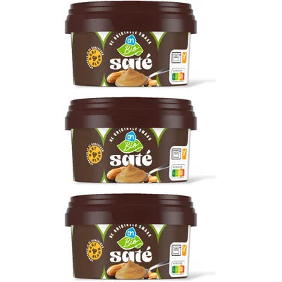 AH Biologisch Satesaus kant & klaar 3-pack