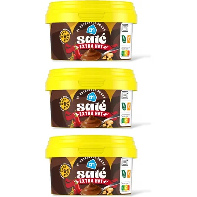 AH Sate saus extra hot 3-pack