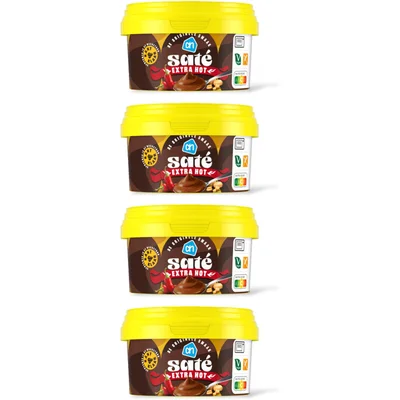 AH Sate saus extra hot 4-pack