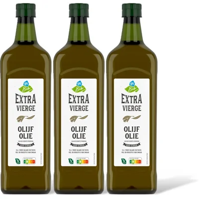 AH Biologisch Olijfolie extra vierge 3-pack.