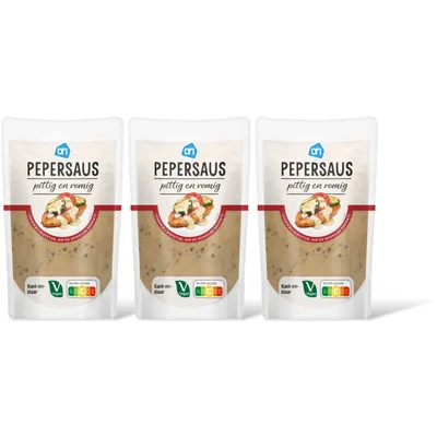 AH Pepersaus pittig en romig 3-pack