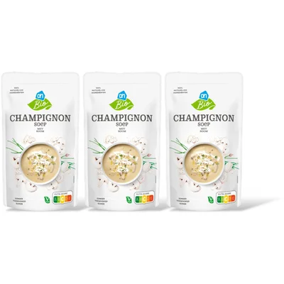 AH Biologisch Champignon soep met room 3-pack