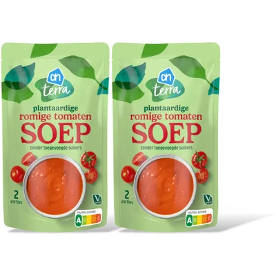AH Terra Plantaardige romige tomatensoep 2-pack