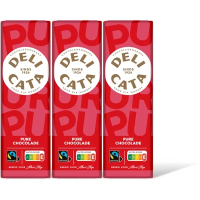 Delicata Reep pure chocolade 3-pack