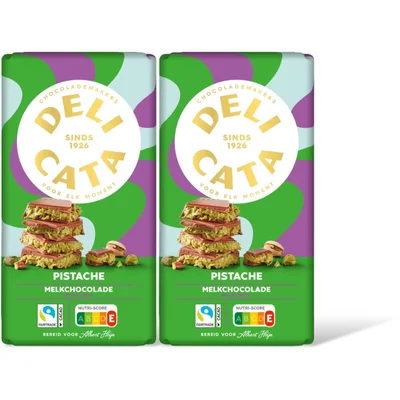 Delicata Melk met pistachevulling 2-pack