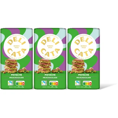 Delicata Melk met pistachevulling 3-pack