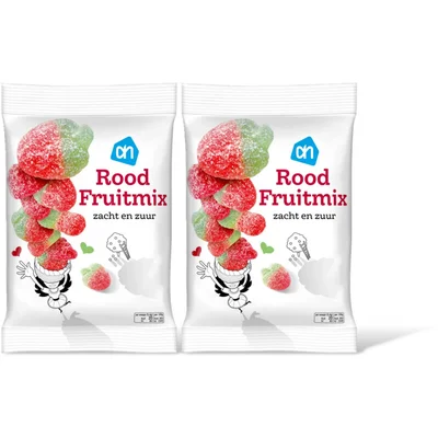 AH Rood fruitmix zacht en zuur 2-pack