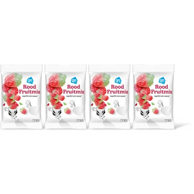 AH Rood fruitmix zacht en zuur 4-pack