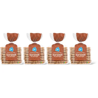 AH Roomboter karamel stroopwafels 4-pack