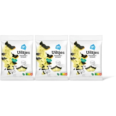 AH Uiltjes bananensmaak 3-pack