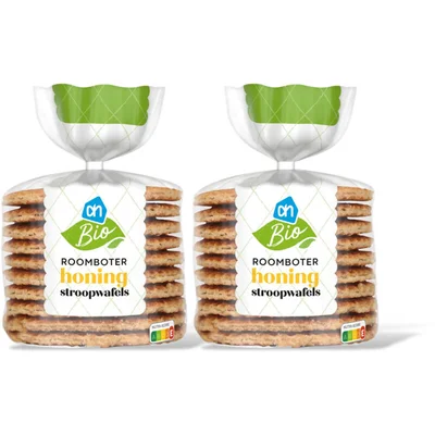AH Biologisch Honing stroopwafels 2-pack