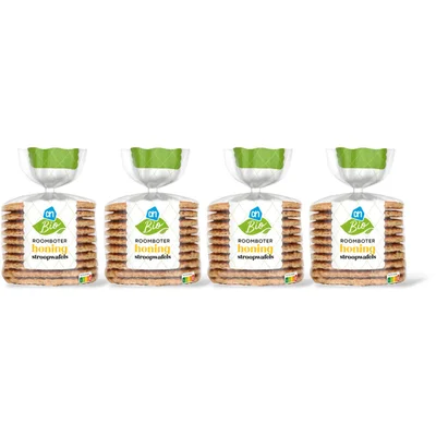 AH Biologisch Honing stroopwafels 4-pack