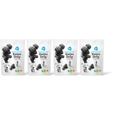 AH Suikervrij katjesdrop 4-pack