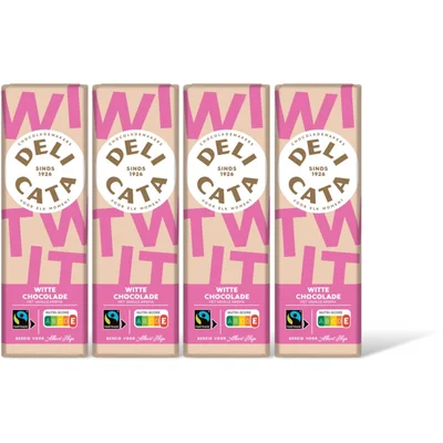Delicata Reep witte chocola vanille aroma 4pk