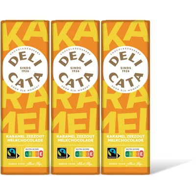 Delicata Reep melkchocolade karamel zeezout 3-pck
