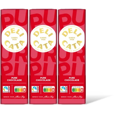 Delicata Reep krachtige pure Belgisch chocola 3pk
