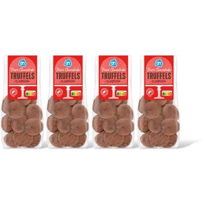 AH Pure chocolade truffels slagroom 4-pack