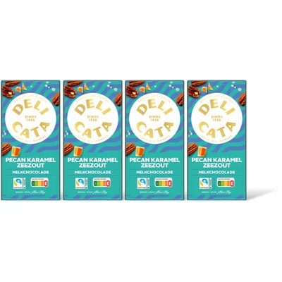Delicata Reep mlkchocola pecan karaml zeezout 4pk