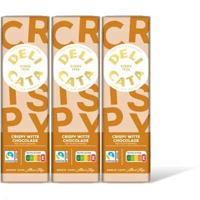 Delicata Reep crispy witte chocolade 3-pack