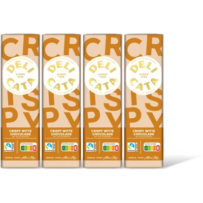 Delicata Reep crispy witte chocolade 4-pack