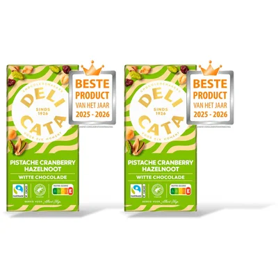 Delicata Reep witte chocola pistache cranbery 2pk