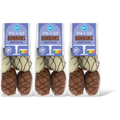 AH Chocolade bonbons crispy pralinÃ© 3-pack