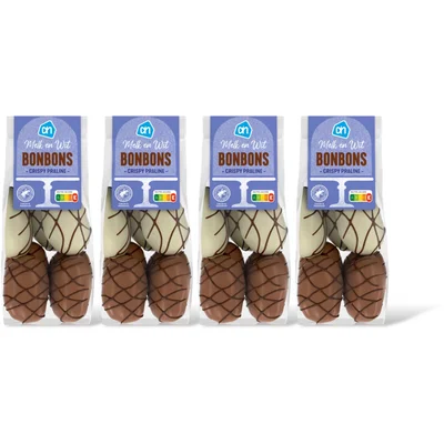 AH Chocolade bonbons crispy pralinÃ© 4-pack