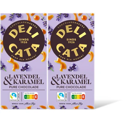 Delicata Reep pure chocola lavendel & karamel 2pk