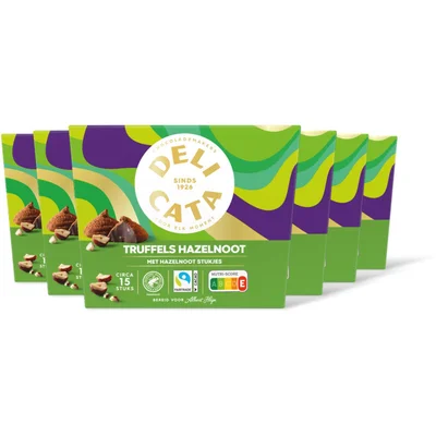 Delicata Truffels hazelnoot 6-pack