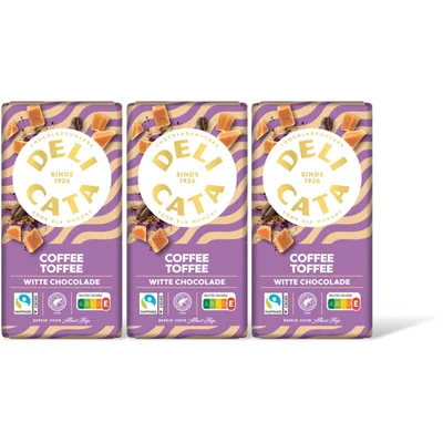 Delicata Reep latte karamel witte chocolade 3-pck