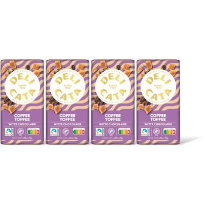 Delicata Reep latte karamel witte chocolade 4-pck
