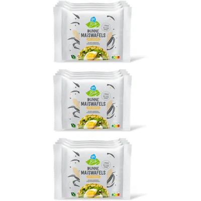 AH Biologisch Dunne maÃ¯swafels met zeezout 3-pack