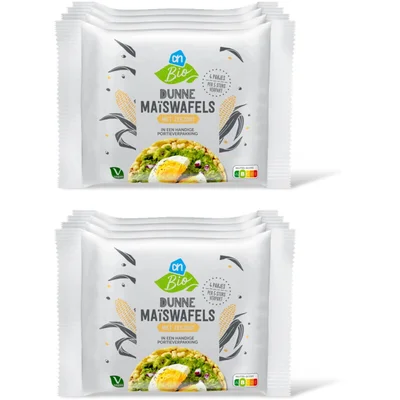 AH Biologisch Dunne maÃ¯swafels met zeezout 2-pack