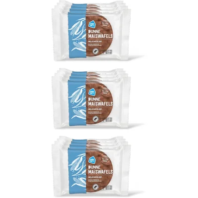 AH Dunne maiswafels melkchocolade 4x 3-pack