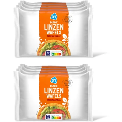 AH Dunne linzenwafel paprika smaak 4x 2pack