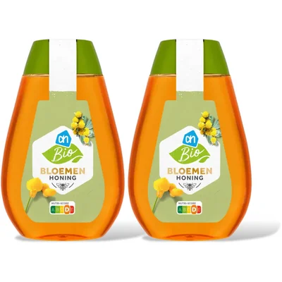 AH Biologisch Bloemenhoning vloeibaar 2-pack