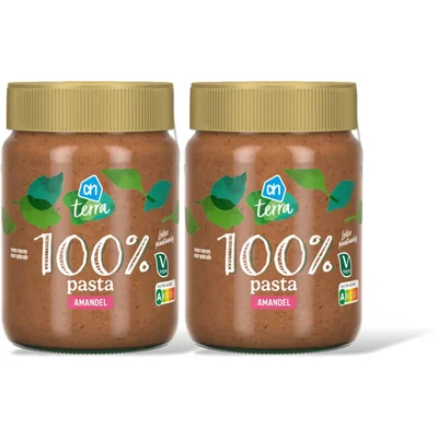 AH Terra Plantaardig 100% pasta amandel 2 pack