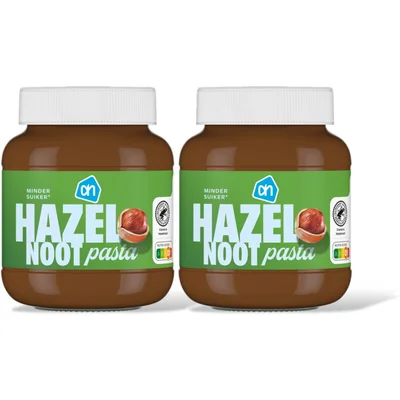 AH Hazelnootpasta zndr toegvoegd suiker 2pk