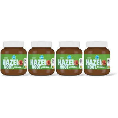 AH Hazelnootpasta zndr toegvoegd suiker 4pk