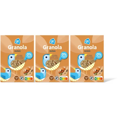 AH Granola noten 0% toegevoegd suiker 3-pck