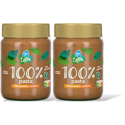 AH Terra Plantaardig 100% pinda/amandl/cashew 2pk