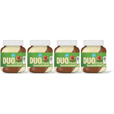 AH Duopasta hazelnoot wit 4-pack