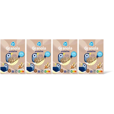 AH Granola protein 0% toegevoegd suiker 4pk