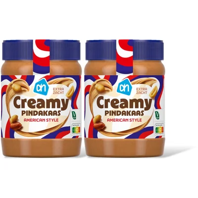 AH Creamy pindakaas American style 2-pack