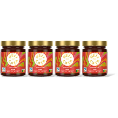 Delicata Chocoladepasta pure chocola 4-pack