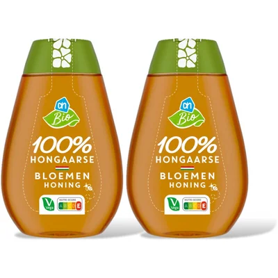AH Biologisch 100% Hongaarse Bloemenhoning 2-pack