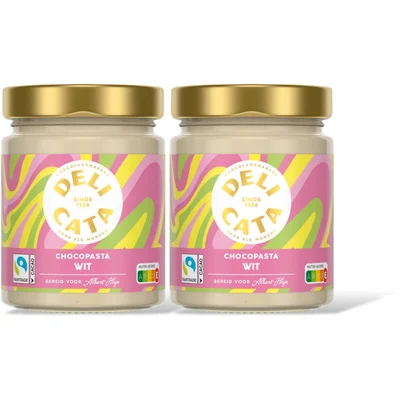 Delicata Chocoladepasta witte chocola 2-pack
