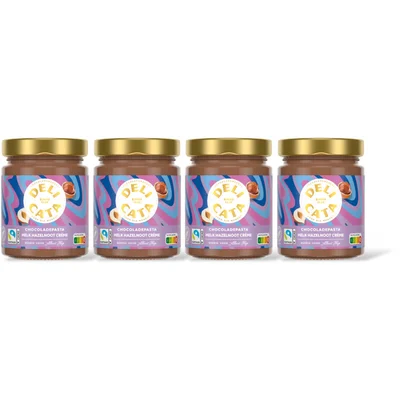 Delicata Chocoladepasta melk hazelnoot creme 4-pk