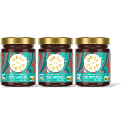 Delicata Chocoladepasta puur fleur de sel 3-pack